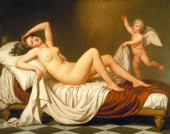Dana√´ And The Shower Of Gold By Adolf Ulrik Wertm√ºller (PRT_10755) - Canvas Art Print - 20in X 16in