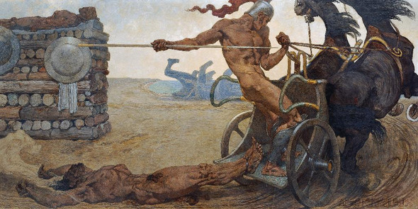 Achilles (around 1930) By Alexander Rothaug (PRT_10831) - Canvas Art Print - 21in X 11in