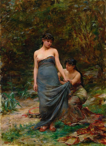 The Fitting (1887) By Georges Moreau De Tours (PRT_10852) - Canvas Art Print - 22in X 30in