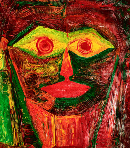 The Masked emotions (ART_4037_62082) - Handpainted Art Painting - 26in X 32in