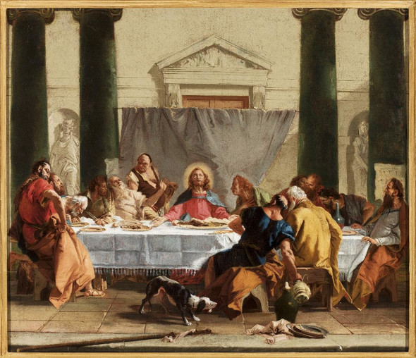 Last Supper Tiepolo By Giovanni Battista (1696) (PRT_10925) - Canvas Art Print - 23in X 20in