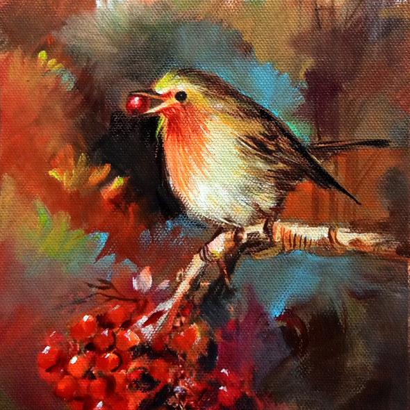 Bird 3 (ART_1038_62758) - Handpainted Art Painting - 24in X 24in