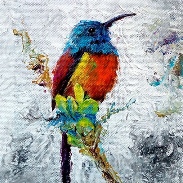 Bird 1 (ART_1038_62756) - Handpainted Art Painting - 24in X 24in