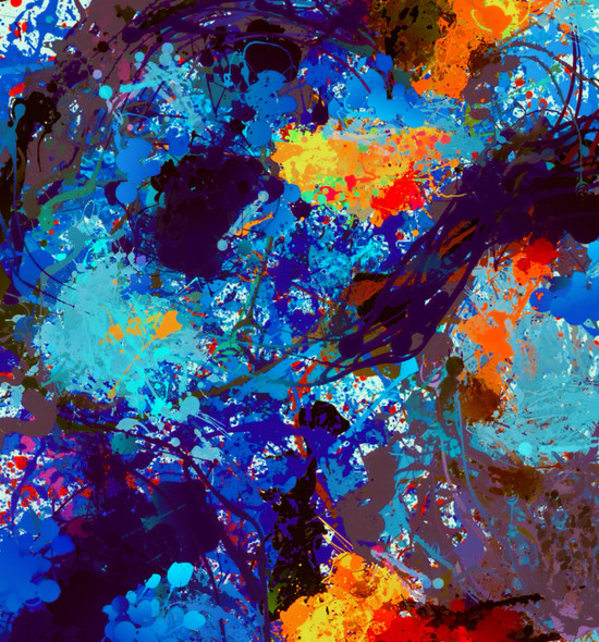 Abstract multicolor (PRT_7809_62800) - Canvas Art Print - 36in X 38in