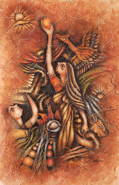 Untitled Edition 2 Of 10 (ART_8413_63375) - Handpainted Art Painting - 9in X 14in