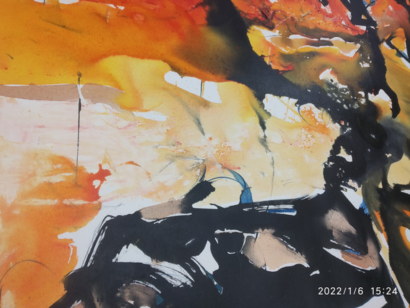 Untitled (ART_8426_63699) - Handpainted Art Painting - 36in X 48in