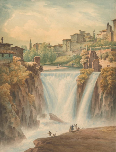 Falls Of Tivoli By John Warwick Smith (PRT_12465) - Canvas Art Print - 19in X 25in