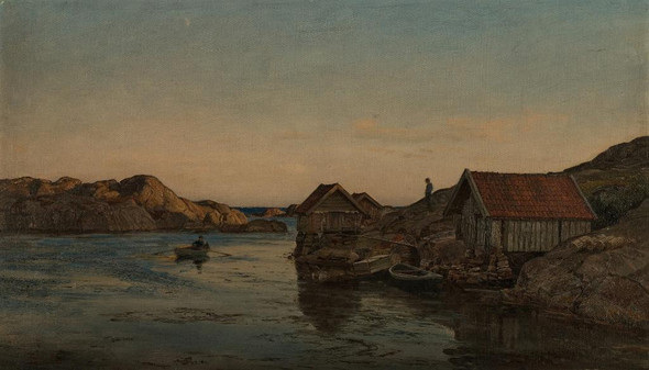 Dagen Endt, Lindesnes (1902) By Amaldus Nielsen (PRT_12505) - Canvas Art Print - 20in X 11in