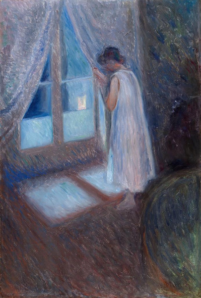 The Girl By The Window (1893) By Edvard Munch (PRT_12583) - Canvas Art Print - 13in X 20in