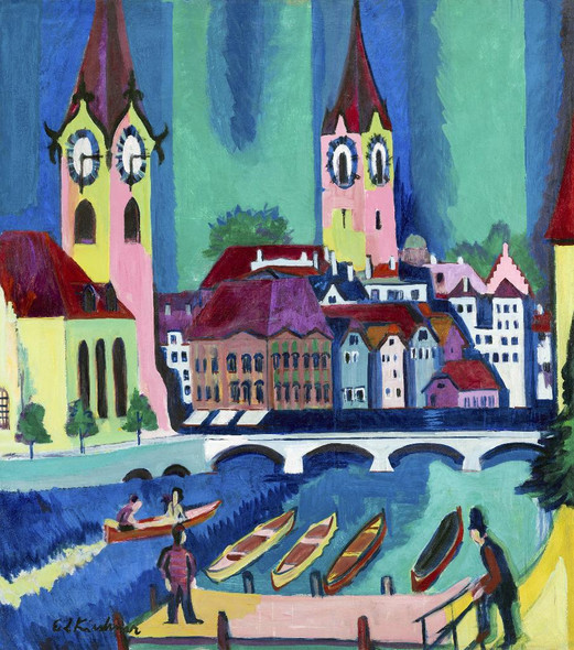 Zurich (1926)by Ernst Ludwig Kirchner (PRT_13228) - Canvas Art Print - 30in X 34in