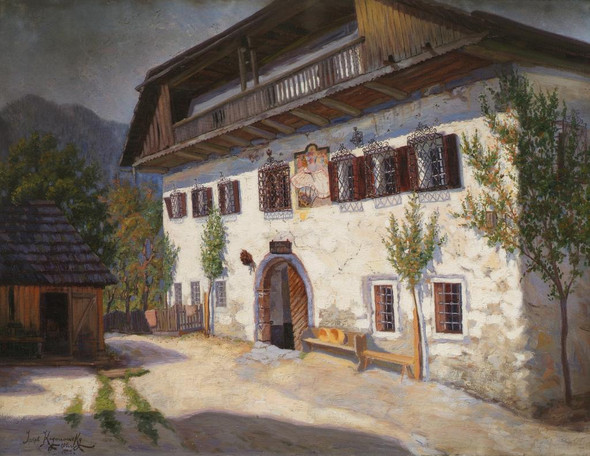 Der Gasthof Pettar In St Agatha (1904) By Jakob Koganowsky (PRT_13270) - Canvas Art Print - 20in X 15in