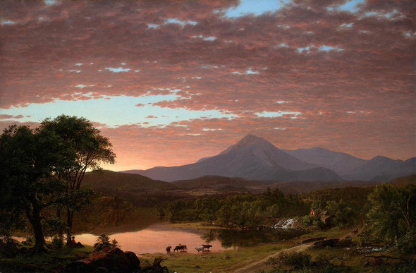 Mt Ktaadn (1826) By Frederic Edwin Church (PRT_13248) - Canvas Art Print - 18in X 12in