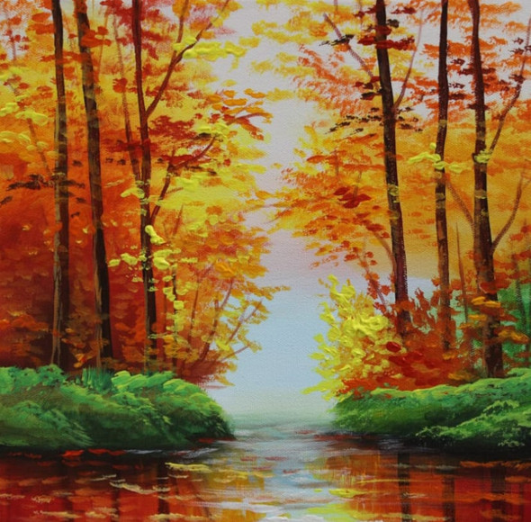 WAY TO PEACE BY ARTOHOLIC (ART_3319_64964) - Handpainted Art Painting - 30in X 30in