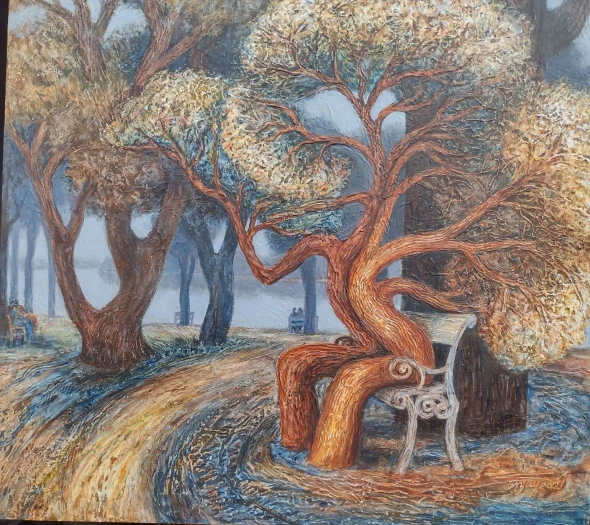 YEARNING (ART_8163_66039) - Handpainted Art Painting - 40in X 36in