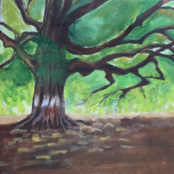 Tree (ART_7153_66553) - Handpainted Art Painting - 12in X 12in