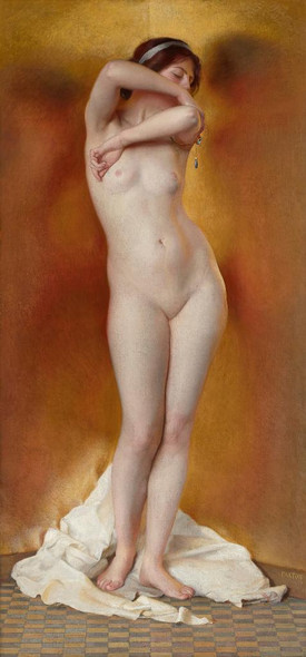 Glow Of Gold, Gleam Of Pearl (1906) By William McGregor Paxton (PRT_15210) - Canvas Art Print - 15in X 32in