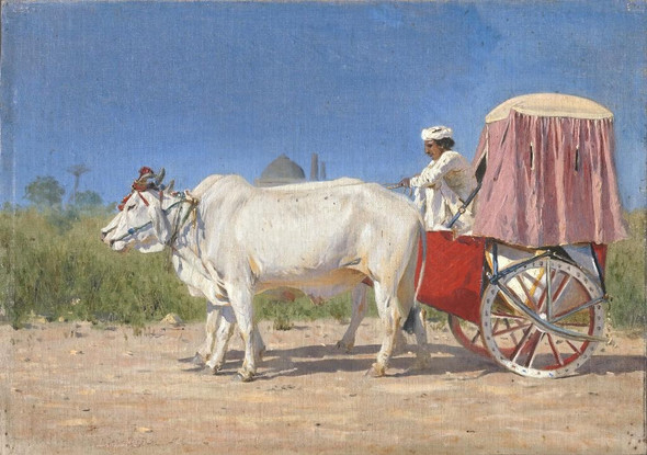 Carriage To Delhi (1875) By Vasily Vereshchagin (PRT_15229) - Canvas Art Print - 19in X 14in