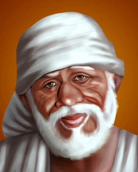 Sai Baba (PRT_8043_66793) - Canvas Art Print - 12in X 15in