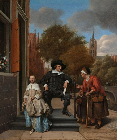 Adolf And Catharina Croeser, Known As ‚ÄòThe Burgomaster Of Delft And His Daughter‚Äô (1655) (PRT_15259) - Canvas Art Print - 27in X 32in