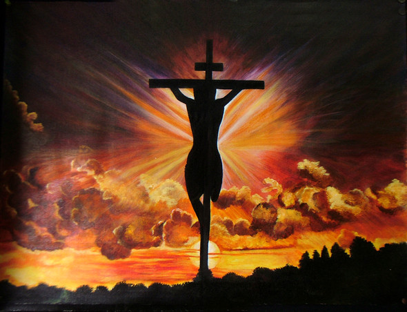 Jesus Christ (ART_1140_67196) - Handpainted Art Painting - 29in X 21in