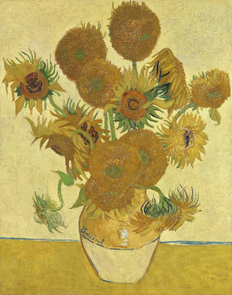 Sunflowers By Vincent Van Gogh (PRT_15523) - Canvas Art Print - 30in X 38in