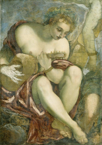 Muse With Lute (1528 - 1594) (PRT_15388) - Canvas Art Print - 17in X 24in