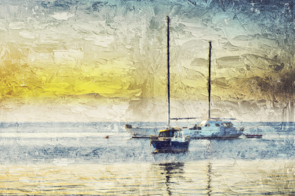 Boats Yacht Ship  (PRT_7809_67525) - Canvas Art Print - 20in X 13in