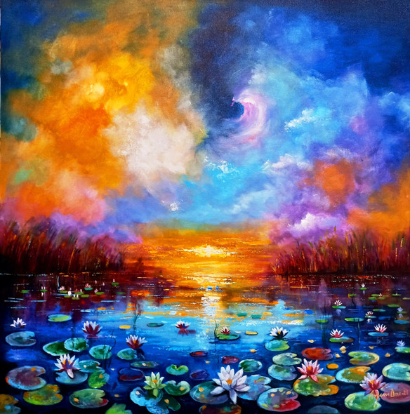 BEAUTY OF NATURE (ART_82_67538) - Handpainted Art Painting - 36in X 36in