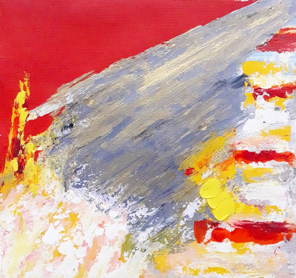 Abstract Into The Light (ART_8034_59514) - Handpainted Art Painting - 8in X 8in