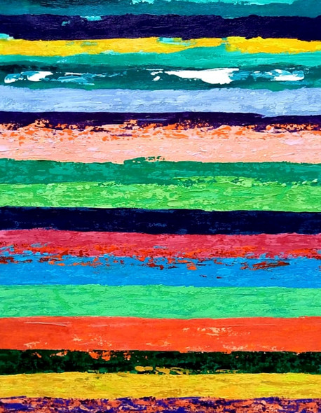Abstract Good Vibes 2 (ART_8034_57763) - Handpainted Art Painting - 12in X 16in
