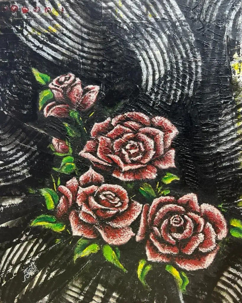 Buy Kashmiri Rose - Realism, Floral, Nature Painting Online | Fizdi