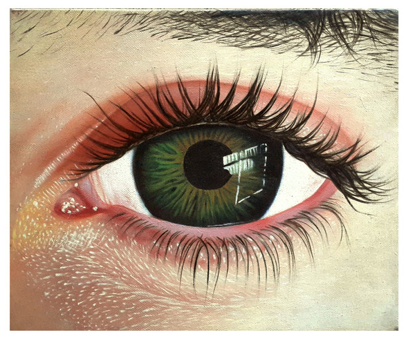 EYE 2 (ART_8790_69978) - Handpainted Art Painting - 12in X 10in