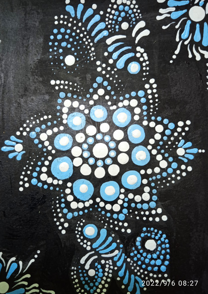 Mandal dot art (ART_8755_69510) - Handpainted Art Painting - 6in X 8in