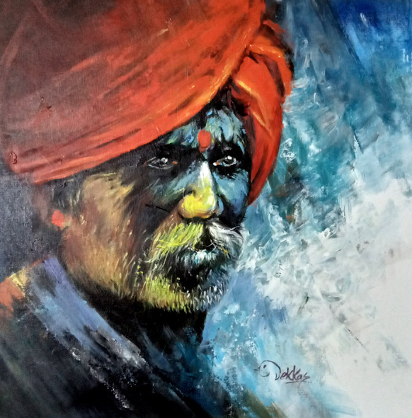 Varkari (ART_1038_70520) - Handpainted Art Painting - 20in X 20in