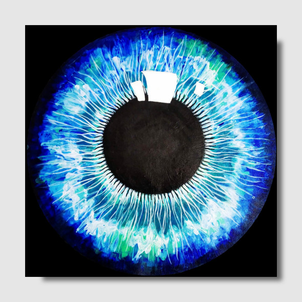 Beautiful Eye (ART_7664_70581) - Handpainted Art Painting - 18 in X 18in