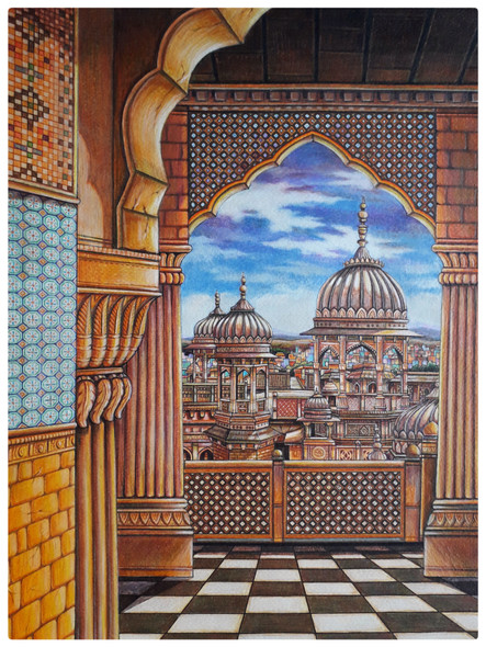 Rajasthan 1 (ART_7899_70887) - Handpainted Art Painting - 11in X 16in