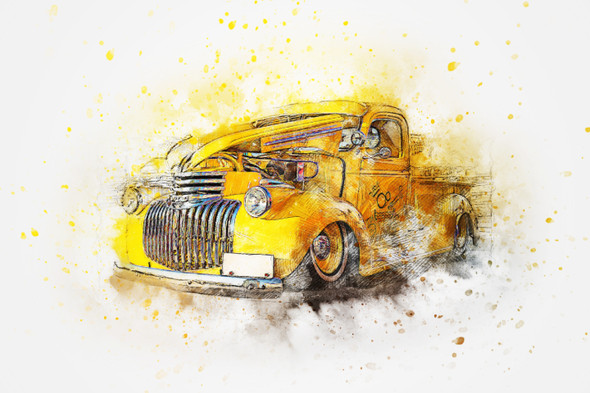 Car_Old_7 (PRT_7809_71213) - Canvas Art Print - 26in X 17in