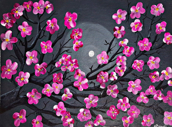 The Tree Of Desire A Romantic Painting (ART_8835_71253) - Handpainted Art Painting - 16in X 12in