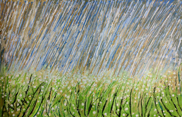 RAINSCAPE (ART_6175_71286) - Handpainted Art Painting - 40in X 30in