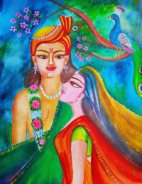 Kanha (ART_8875_71402) - Handpainted Art Painting - 11in X 14in