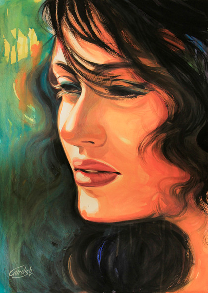 The Face Of Glory -Zoya Painting (ART_2571_40389) - Handpainted Art Painting - 23in X 36in