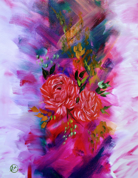 Roses are Red (ART_8580_72354) - Handpainted Art Painting - 14in X 20in