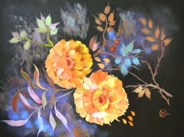 Buy Simple Floral Handmade Painting by SRIDHAR R. Code:ART_8580_73843 -  Paintings for Sale online in India.