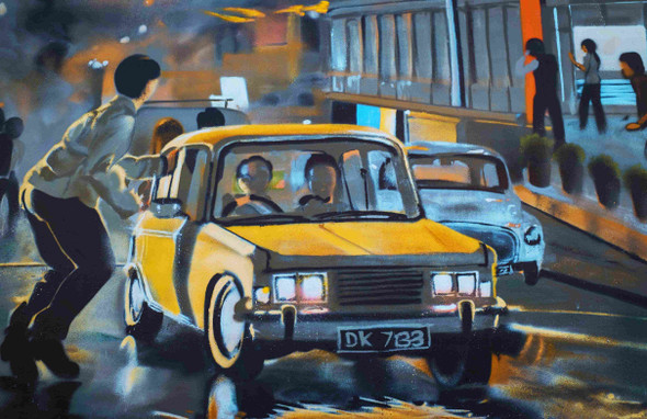 Kolkata Taxi (PRT_8645_72833) - Canvas Art Print - 18in X 13in