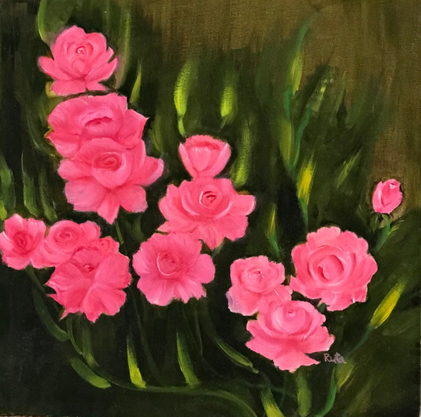 Utsav 9 (ART_8937_72951) - Handpainted Art Painting - 12in X 12in