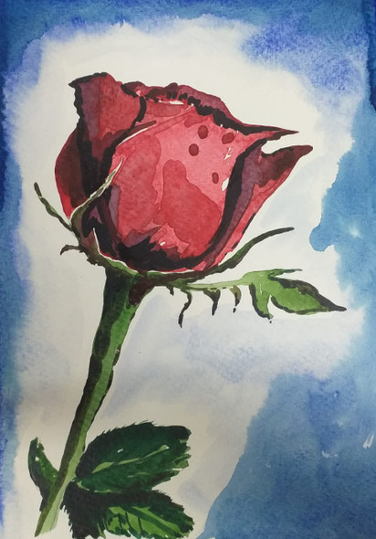 Rose (ART_8950_73217) - Handpainted Art Painting - 11in X 8in