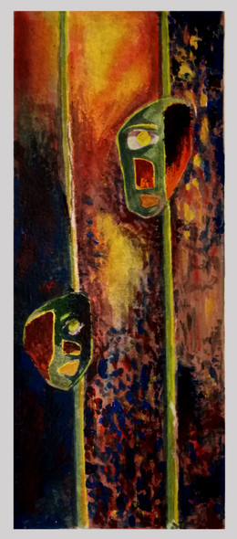 Unpair (ART_4854_73786) - Handpainted Art Painting - 9in X 22in