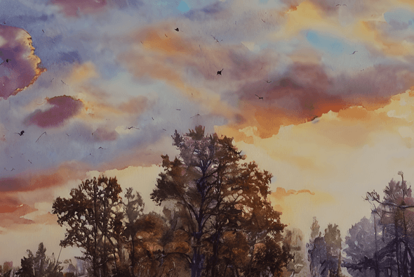 Sunset Sky (PRT_8991_74388) - Canvas Art Print - 11in X 7in