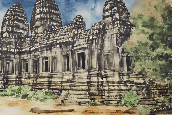 Angkor Wat (PRT_8991_74377) - Canvas Art Print - 11in X 7in