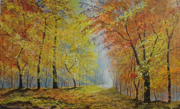 Towards Light (ART_5868_45071) - Handpainted Art Painting - 36in X 24in